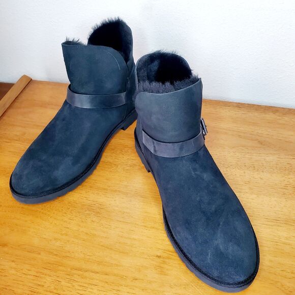 UGG Romely Short Buckle Suede Shearling Boots Casual Comfy Womens SZ 11.5 - Picture 12 of 12